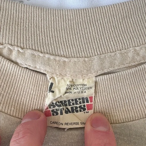 Screen Stars Tan "Joy of Gardening" Graphic Tee - Picture 3 of 7